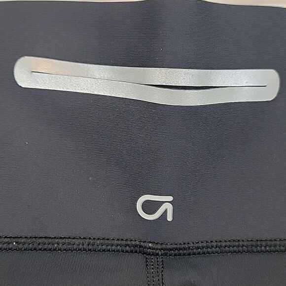 Gap Fit Sculpt Revolution leggings - black with neon stripes Women's Size M - Picture 5 of 11